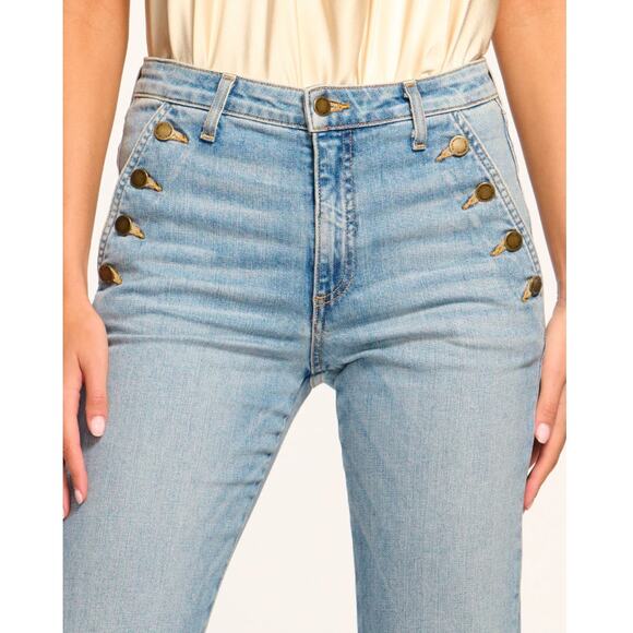 Ramy Brook Women's Light Wash Helena High-Rise Flare Jeans Size 28 - Picture 13 of 14